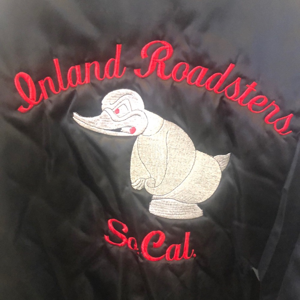 Vintage Southern California Car Club Black Bomber Jacket